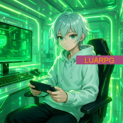 Imagem promocional da LUARPG mostrando a plataforma e suas vantagens