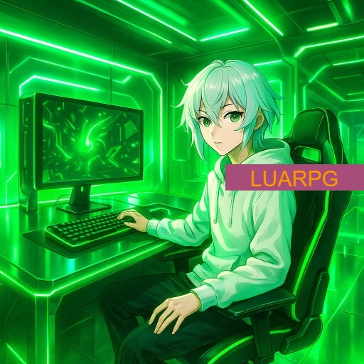 Imagem promocional da LUARPG mostrando a plataforma e suas vantagens