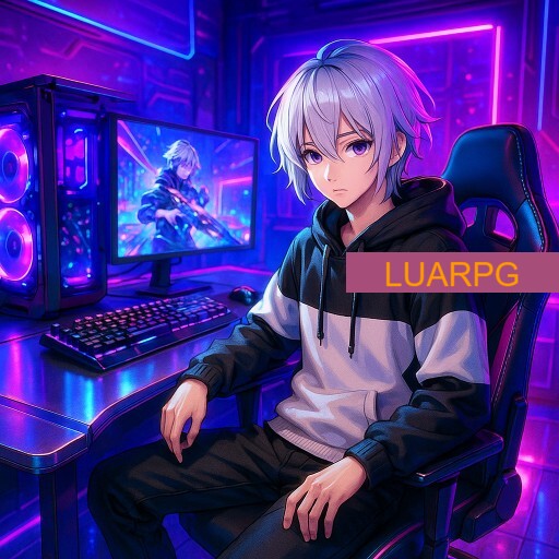 Imagem promocional da LUARPG mostrando a plataforma e suas vantagens