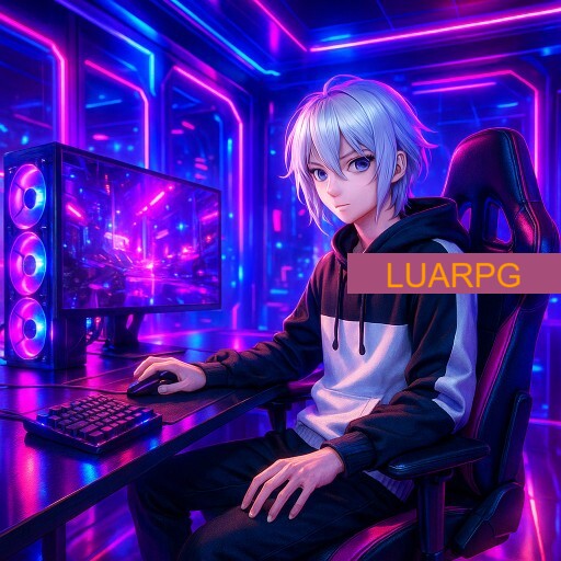 Imagem promocional da LUARPG mostrando a plataforma e suas vantagens