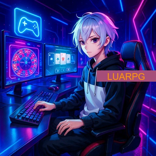 Imagem promocional da LUARPG mostrando a plataforma e suas vantagens