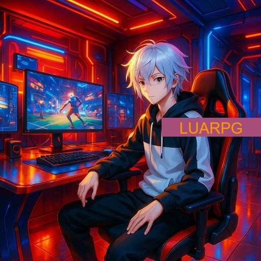 Imagem promocional da LUARPG mostrando a plataforma e suas vantagens