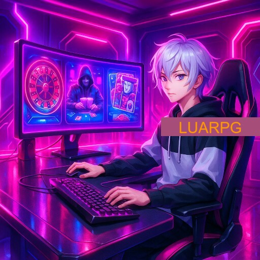 Imagem promocional da LUARPG mostrando a plataforma e suas vantagens