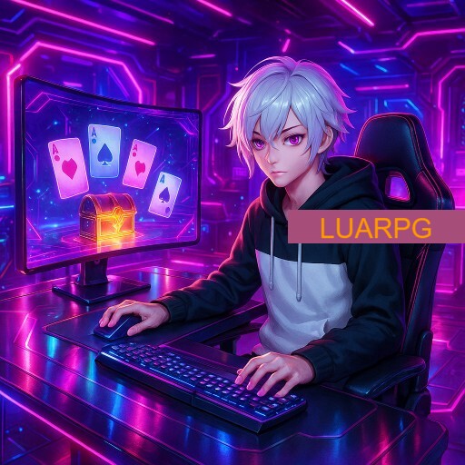 Imagem promocional da LUARPG mostrando a plataforma e suas vantagens