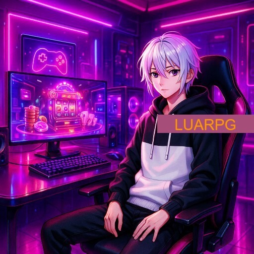 Imagem promocional da LUARPG mostrando a plataforma e suas vantagens