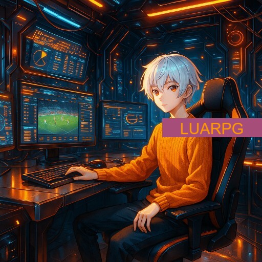 Imagem promocional da LUARPG mostrando a plataforma e suas vantagens