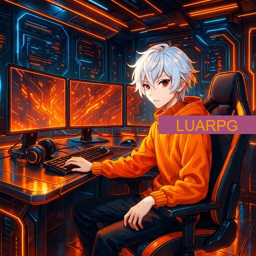 Imagem promocional da LUARPG mostrando a plataforma e suas vantagens