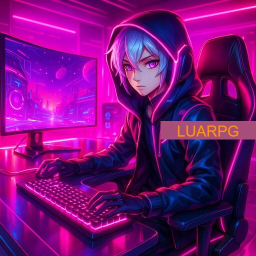 Imagem promocional da LUARPG mostrando a plataforma e suas vantagens