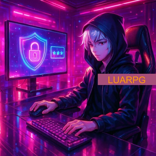 Imagem promocional da LUARPG mostrando a plataforma e suas vantagens