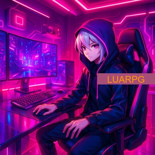 Imagem promocional da LUARPG mostrando a plataforma e suas vantagens