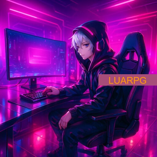 Imagem promocional da LUARPG mostrando a plataforma e suas vantagens