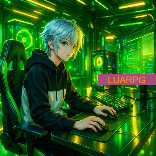 Imagem promocional da LUARPG mostrando a plataforma e suas vantagens